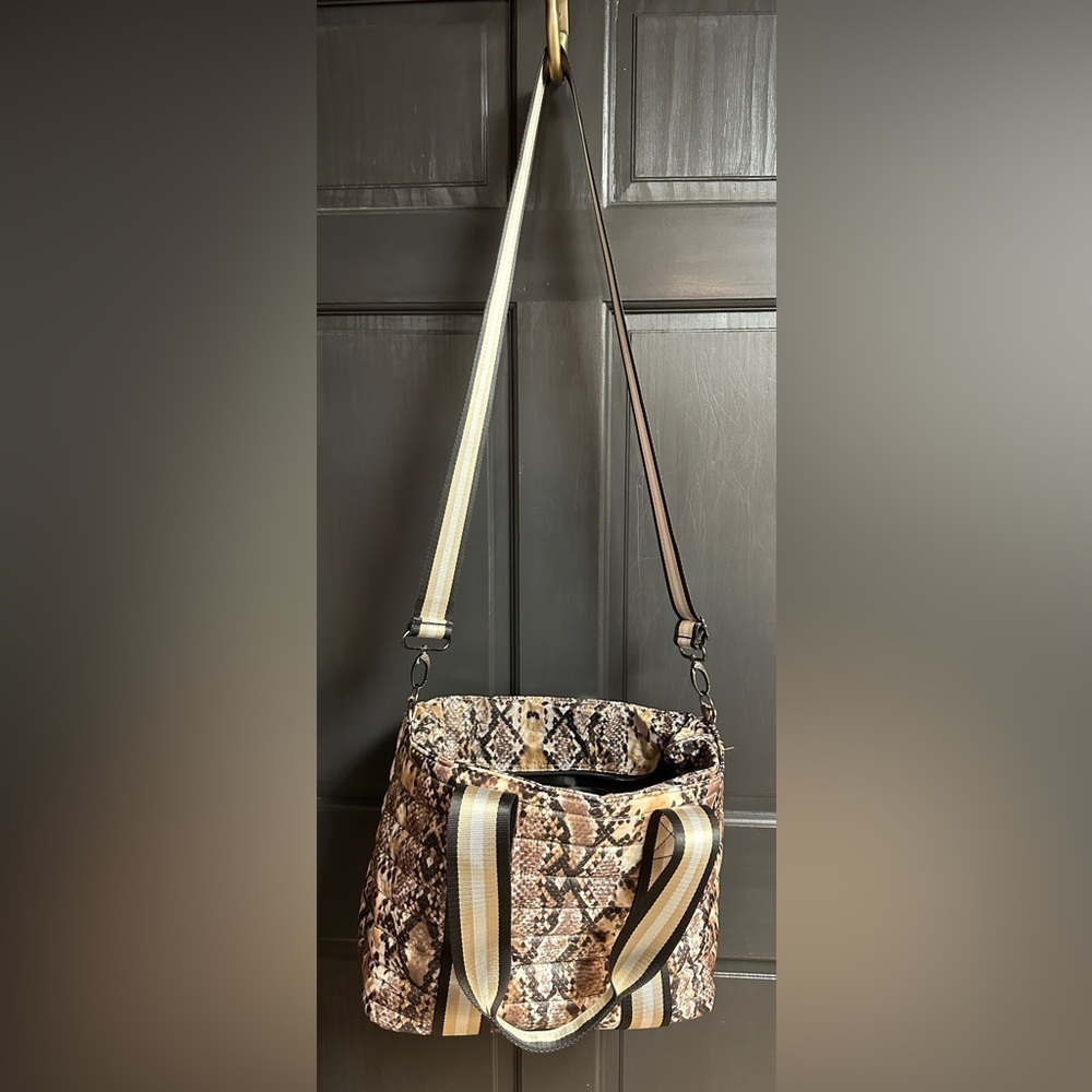 Think Royln Jr Wingman Animal Print Crossbody Quilted Unisex Lightweight Tote